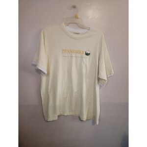 Vintage Tennessee The Volunteer State‎ Tshirt Embroidered Yellow And White